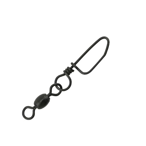 AFW Brass Coastlock Snap Swivels – Durable Fishing Gear with High-Strength Wire Snaps, Black Oxide Finish, Prevents Line Twisting & Kinking, Supports Up to 350 lb Test. - size: 15 pc, #3, 100 lb test