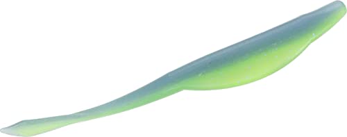 Yamamoto 5" D-SHAD - color: Chartreuse/Electric Blue