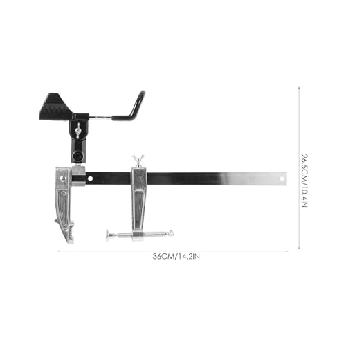 BESPORTBLE Fishing Pole Rack Fishing Pole Holder for Boat: 360 Degree Adjustable Rod Racks Folding Holder with 30cm Large Clamp Opening for Canoe Kayak Marine Rod Holders