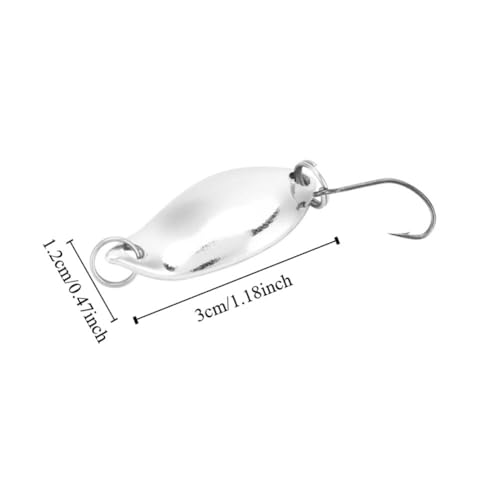 20Pcs Spoon Fishing Lures Kit – Metal Wobbler Baits with Single Hooks for Trout, Bass, Panfish in Freshwater & Saltwater Fishing - size: Silver-5g