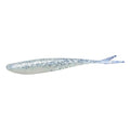 Lunker City Fishing 4.5" Freaky Fish Split Tail Soft Plastic Minnow Bass Lure Stick Bait Shad Jerkbait, 8 Per Bag, Made in The USA - color: 132 Ice Shad