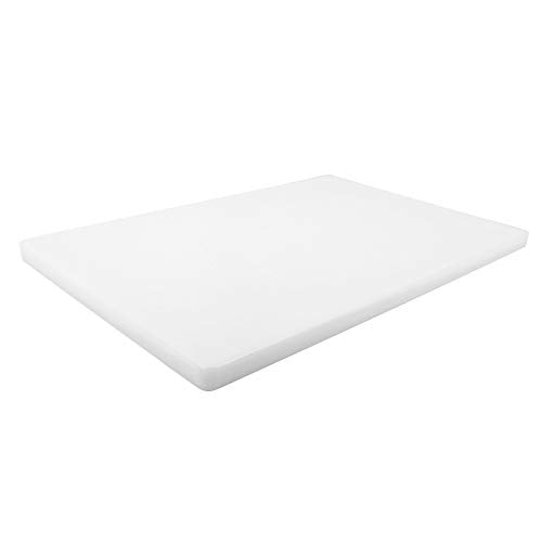 Thick White 18x12 Plastic Restaurant Cutting Board, 0.75 Inch Thick HDPP Poly - NSF Approved for Food Service, Dishwasher Safe - 3/4" Thickness - color: White, size: 18"L x 12"W