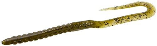 Zoom U Tail Worm-Pack of 20 - color: Green Pumpkin