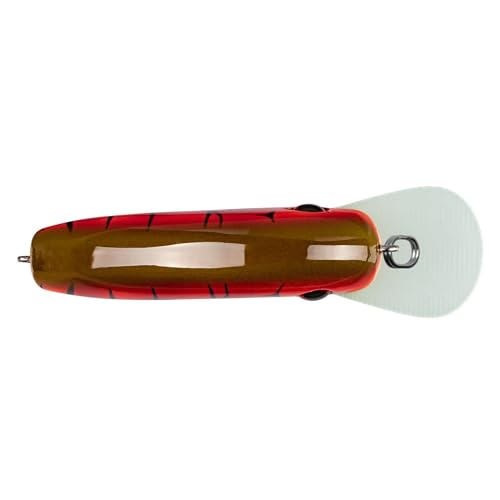 Strike King Chick Magnet Jr. Crankbait Fishing Lure, 1/4 oz, Dives 4-6 Feet, Premium Hooks - color: Fire Craw