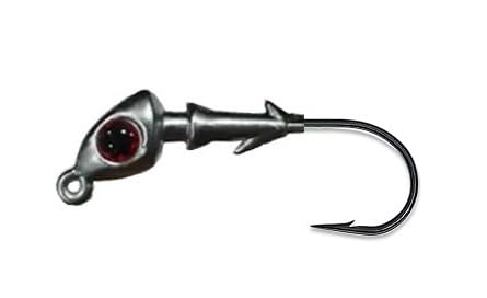Jig Heads for Fishing with Super Sharp Black Nickel Hooks - Double Locking Bait Stays & Multi-Color 3D Eyes - Perfect for Freshwater & Saltwater Fishing - color: Silver, size: 1/2 oz - 5 Pack