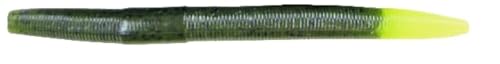 Moose Baits 5" Stickbaits | Worms for Bass Fishing - Premium Stick Bait, Wacky Worms/Soft Plastic Largemouth Bass Rubber Worms, 10 Count Fishing Worms Perfect for Bass Fishing Kit - color: Watermelon Chartreuse Tail