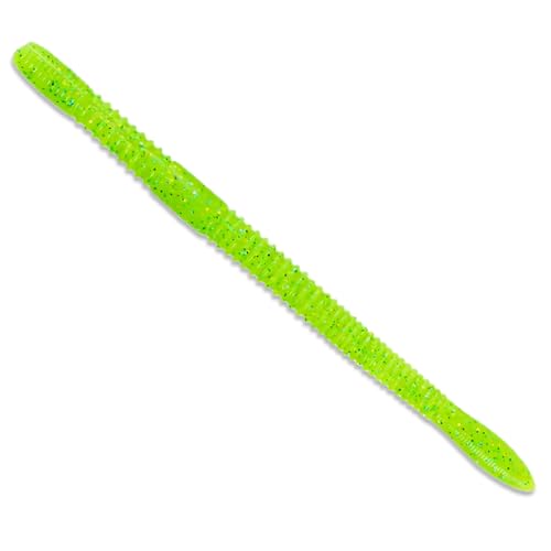 Soft Plastic Worm,Easy to Use Bass Fishing Stick Bait Lures,4.7in 8pcs - Slow Sink, Salt Impregnation, Ribbed Design, Proven Colors - Wacky Stick, Soft Fishing Lures - color: Green