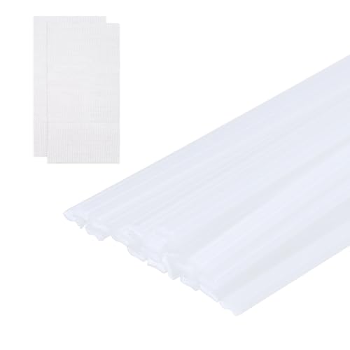 MECCANIXITY 10pcs Plastic Welding Rods, 39 Inch PP Welding Repair Strips Welder Rods with Reinforcing Mesh for Car Bumpers, Kayak Repair, Plastic Welder, White - color: White, size: 1m
