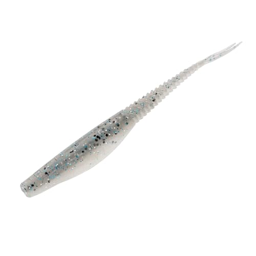 Strike King Mach Skooler Fishing Lure, Soft Plastic Jerkbait, Heavily Salted, Sleek Design, Erratic Action - color: Smokey Shad, size: 4"