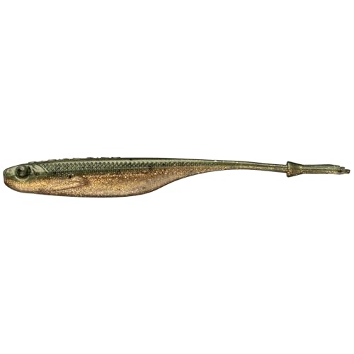 Strike King Spotlight Split Minnow Fishing Lure, Soft Plastic Jerkbait, 8-Pack - color: Golden Shiner, size: 4"