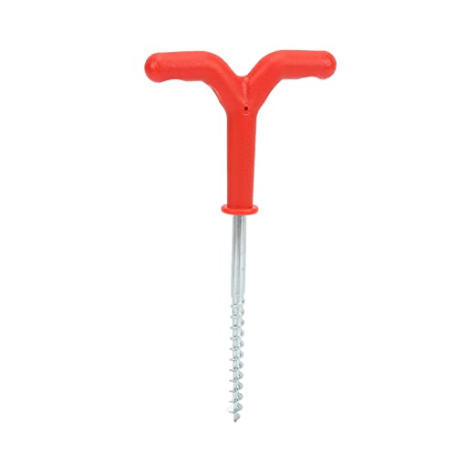 Tyenaza Fishing Rod Holders, Ice Fishing Screw Rod Stand Y Shape Screw Threads Ground Anchor Holder Rest Rack Pole Pegs for Bank Fishing Ground Sand