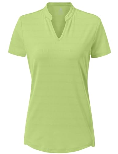Rdruko Women's Hiking Shirts Short Sleeve UPF 50+ Sun Protection Lightweight Dry Fit Outdoor Travel Fishing Shirts - color: Fruit Green, size: X-Small