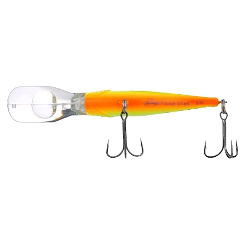 Berkley Flicker Shad Fishing Lure, Black Gold, 1/2 oz, 3 1/2in | 9cm Crankbaits, Size, Profile and Dive Depth Imitates Real Shad, Equipped with Fusion19 Hook - color: Black Gold, size: 3 1/2in - 1/2 oz