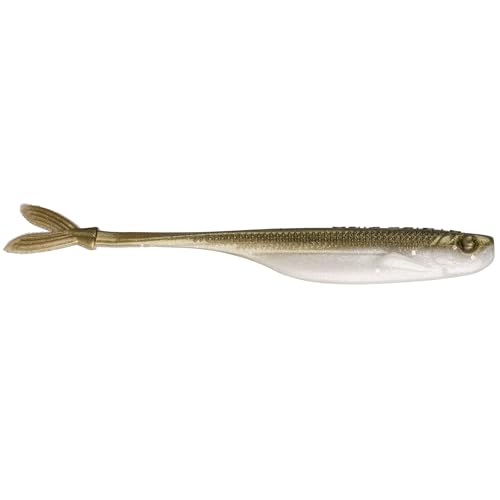 Strike King Spotlight Split Minnow Fishing Lure, Soft Plastic Jerkbait, 8-Pack - color: Slick, size: 3"