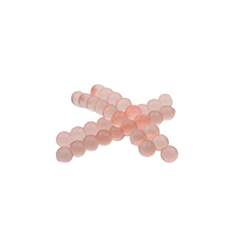 Fishing Scented Soft Plastic Beads Artificial Salmon Egg Bait Packs for Trout, Steelhead and Salmon (Spawn Roe Fishing Tackle) - color: Peach Clear Glow, size: .156"/4mm-36 Eggs per pack