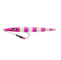 OCEAN CAT Slow Pitch Jig Flat Fall Jig Saltwater Fishing Luers Mental Vertical Jigging Baits with Hooks 5 Colors 4 Weights - color: #015:Pink, size: 10 4/7oz(300g)