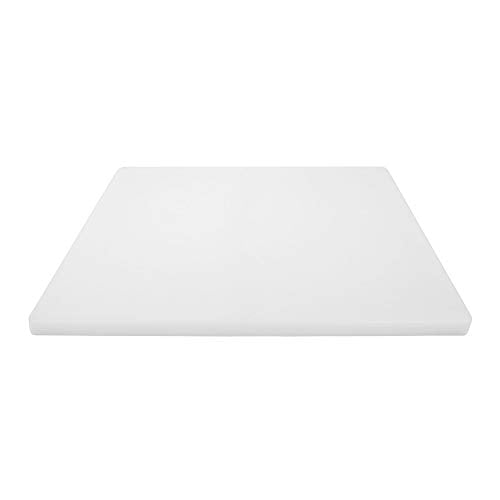 Thick White 18x12 Plastic Restaurant Cutting Board, 0.75 Inch Thick HDPP Poly - NSF Approved for Food Service, Dishwasher Safe - 3/4" Thickness - color: White, size: 18"L x 12"W
