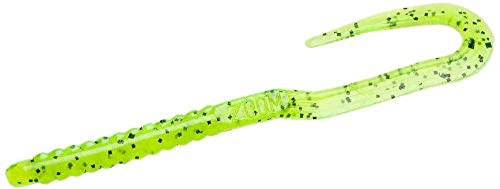 Zoom U Tail Worm-Pack of 20 - color: Chartreuse Pepper
