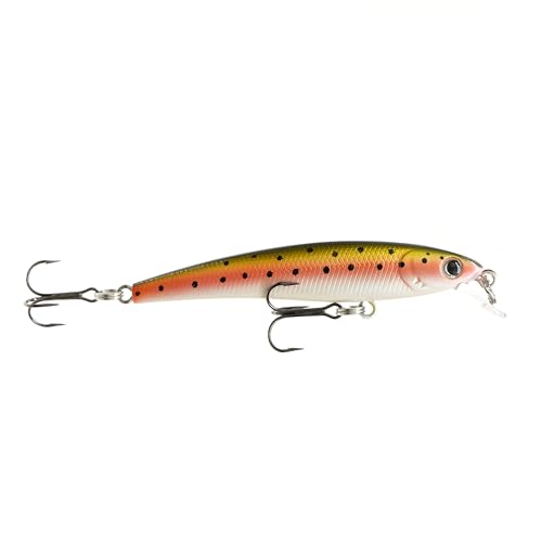 Trout Magnet Trout Crank Top Water Fishing Bait, Runs 2-4 Feet Depth with Small Rattles for High Effectiveness, Great Fishing Lure for Freshwater - color: Rainbow Trout, size: 2.5"