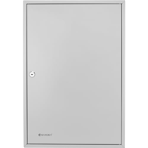 Barska 240 Position Key Cabinet with Numbered Hooks – Wall Mount Steel Key Organizer Safe with Index Log, White Key Tags & Lockable Door for Office or Business - Key box wall mount - key locker