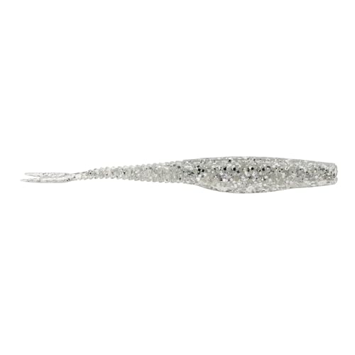 Strike King Mach Skooler Fishing Lure, Soft Plastic Jerkbait, Heavily Salted, Sleek Design, Erratic Action - color: Carolina Chrome, size: 5"