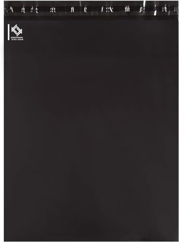 KKBESTPACK 12x15.5 Poly Mailer Envelopes Shipping Bags Self Adhesive Waterproof Bags (Black), 50 Pcs - color: Black, size: 12" x 15.5" 50pcs