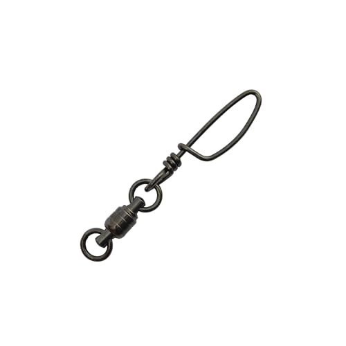 American Fishing Wire Stainless Steel Ball Bearing Snap Swivels with Double Welded Rings - size: 2 pc, #5, 245 lb test, style: 2 Piece