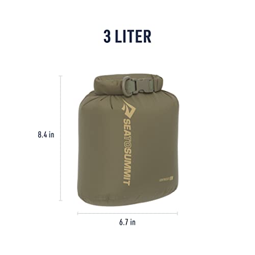 Sea to Summit Lightweight Dry Bag, Multi-Purpose Dry Storage - color: Olive Green, style: 3 Liter