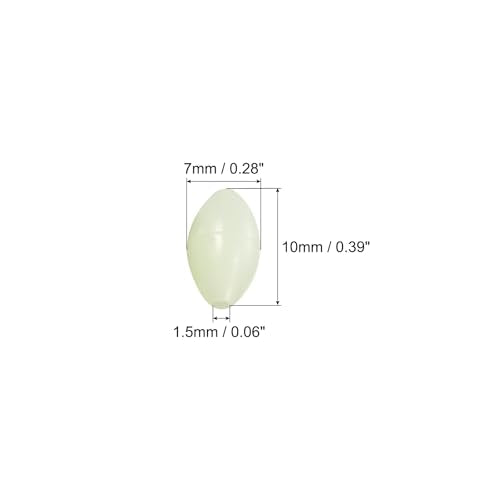 PATIKIL Glow Fishing Beads Soft Plastic Oval Rubber Luminous Fishing Bait Eggs Rig Bead Tackle Lures Accessories with Storage Box - color: White, size: 10x7mm