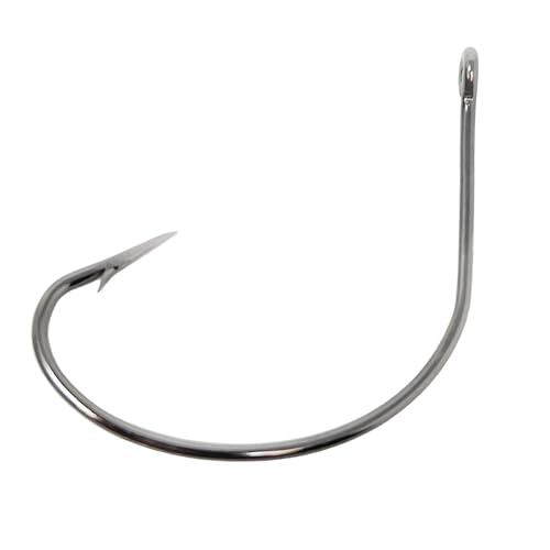Reaction Tackle Wide Gap Wacky Hooks, Weedless Worm Hooks for Bass, High Carbon Steel Hooks for Stick Worm Soft Plastics, Neko Rig and Finesse Fishing (25-Pack) - size: #1 Standard