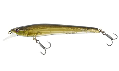 Nomad Design Shikari Fishing Lures, Premium Long-Casting, Shallow Diving, Slow Floating Jerkbait, for Inshore Freshwater Species Such as Bass, to Walleye, to Pike and Musky, 115 SUS FR 4-1/2" 1/2oz - size: 3 3/4" - 3/8 oz, style: Hickory Ghost