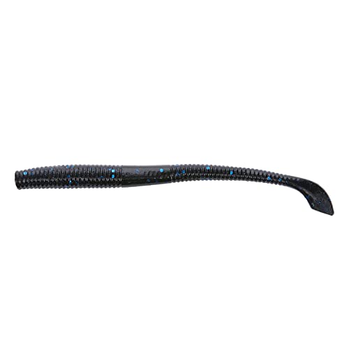 Yamamoto 4" Kut Tail Worm - Realistic Easy-to-Use Soft Plastic Fishing Lure Baits - 20 Pack - style: Black With Large Blue