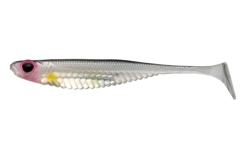 Nomad Design Spectre Minnow 3.25" Internal Foil System, Soft Paddletail - (5 Pack) - Live Ops for Fresh or Saltwater Inshore Species - color: Silver Shad