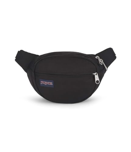 JanSport Fifth Avenue Fanny Pack Crossbody Bags for Women, Men - Stylish, Durable Waist Bag with Adjustable Belt, Main Zippered Pocket, Quick Stash Pocket - Travel Essentials - Black - color: Black