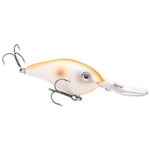Strike King Pro Model 6XD Fishing Lure, Deep Diving Crankbait, Unique Curved Bill, Free-Floating Rattle Chambers, 1-Ounce, Dives to 19-Feet, Size 1 Treble Hooks - color: Oyster, size: 1 oz