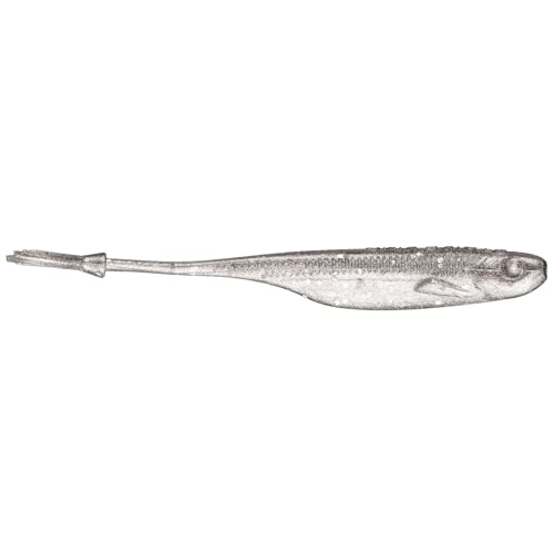 Strike King Spotlight Split Minnow Fishing Lure, Soft Plastic Jerkbait, 8-Pack - color: Carolina Chrome, size: 4"