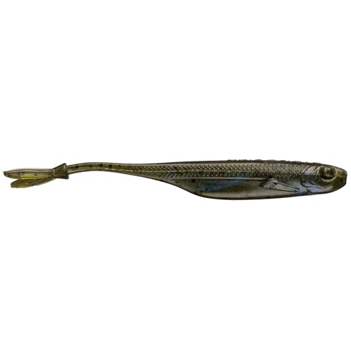 Strike King Spotlight Split Minnow Fishing Lure, Soft Plastic Jerkbait, 8-Pack - color: Creek Perch, size: 3"