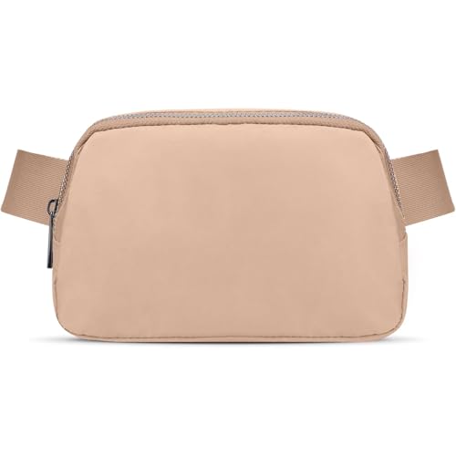 JSJ Mini Fanny Pack for Women & Men,Valentines Day Gifts for Girls Teens Kids Daughter Sister Her,Trendy Stuff Crossbody Bags Cute Everywhere Belt Bags. (Light Brown) - color: Light Brown