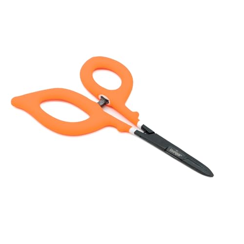 Umpqua Rivergrip PS Scissor Forceps Straight Hot Orange - color: Hot Orange