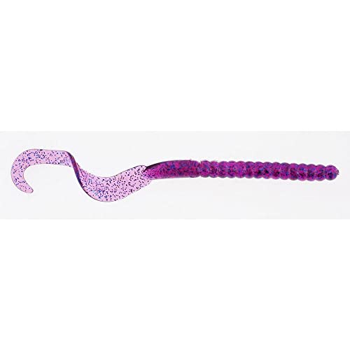 Berkley PowerBait Power Worms Fishing Soft Bait - color: Electric Grape, size: 7" (13 Count)