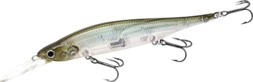 LUCKY CRAFT Lightning Pointer 110DD Deep Diver Freshwater Bass Fishing Lures, Jerkbait Suspending Fishing Lure for Bass & Walleye Fish, Long Casting Fish Gear Accessories for Tackle Box, - color: 238 Ghost Minnow