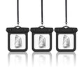 3 Pack Waterproof Wallet Car Key FOB Holder Pouch,Swimming Surfing Water Sports Small Waterproof Pouch Holder Dry Bag for Credit ID Card Door Card Cash Coin Fishing License - color: Black-3pcs
