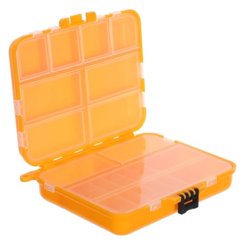 BESPORTBLE Fishing Tackle Box Portable Waterproof Lure Tackle Box with Multi-Compartment Storage for Hooks Lines Baits Compact Fishing Gear Organizer for Outdoor 4.80X4.13X1.33In