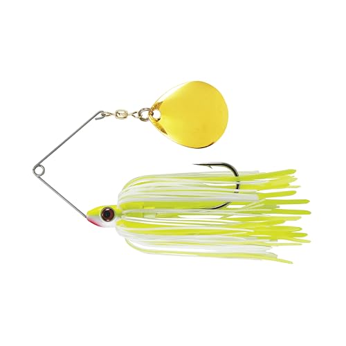 Luck E Strike Redman Spinner Bait by Jimmy Houston, 3/8 Ounce Colorado Spinnerbait - color: Chartreuse/White