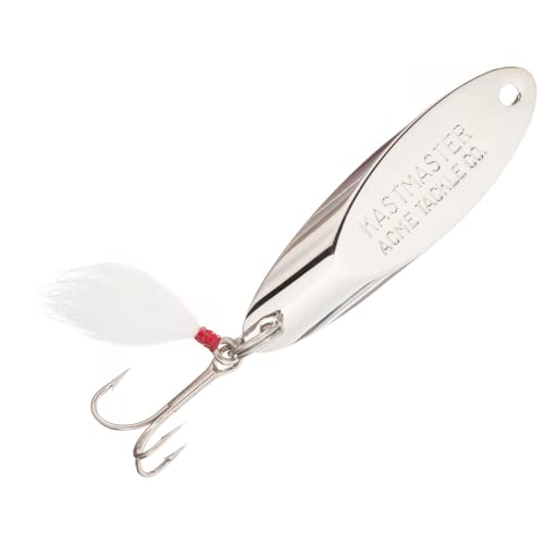 Acme Kastmaster Lure with Buck Tail Teaser - color: Chrome, size: 3/4-Ounce