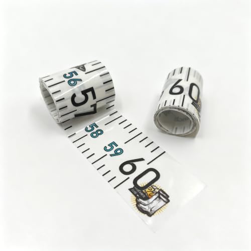 Fishing Ruler for Boat 51" Self-Adhesive Fish Measuring Decals (3 Pack) Waterproof Self Adhesive Measuring Ruler Tape (2pcs 60 inch) - color: 2pcs 60 inch