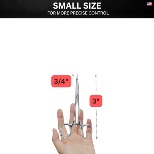 ADROIT (2 Pack) 3.5" Curved Tip Stainless Steel Hemostat | Great for Sewing, Crafting, Jewelry Making and Other Uses! - size: 3.5", style: Curved