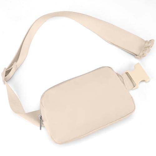 JSJ Mini Fanny Pack for Women & Men,Valentines Day Gifts for Girls Teens Kids Daughter Sister Her,Trendy Stuff Crossbody Bags Cute Everywhere Belt Bags.(Creamy) - color: Creamy