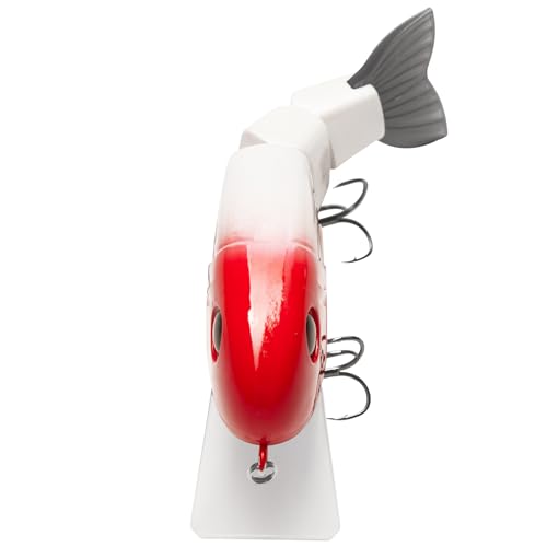 BASSROCK Topwater Fishing Lures for Bass Pike Salmon Floating Swimbait Jointed Crankbait Freshwater Saltwater 4.9in/1.76oz RK1001 - color: Red Head, size: 4.9in/1.76oz