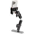 xik Kayak Phone Holder Mount with T-Bolt Track Ball,[720° Dual-Adjustable arms],Boat Track Phone Mount Holder, [1s Lock & Release], Fits 4.7"-7.2" Smartphones - style: Dual arms (3.54+5.91" arms)
